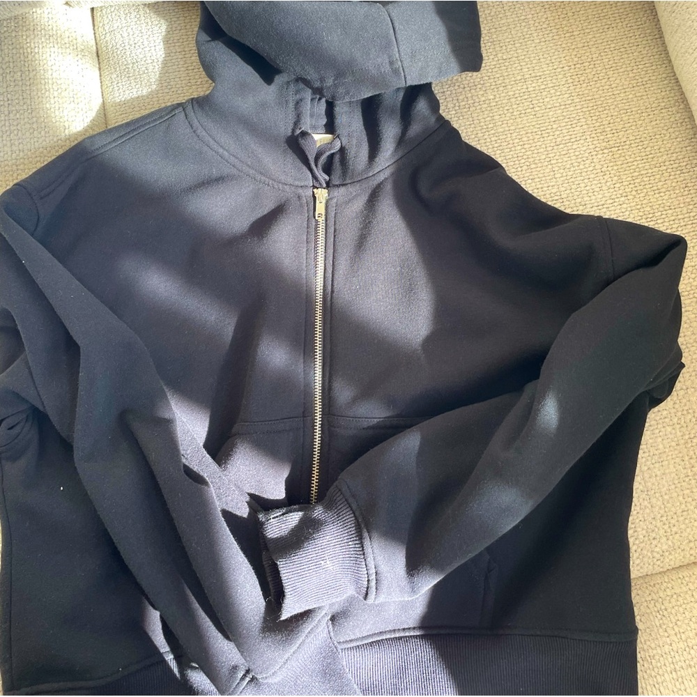 Black zip up.